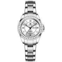 OLEVS 9993 Fashion Quartz Watch - Silver